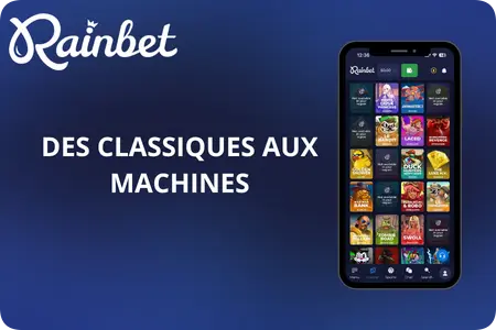 Large choix de machines à sous Rainbet
